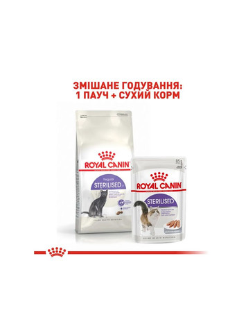 Корм для дорослих стерилізованих котів STERILISED 0.4 кг Royal Canin (335841412)