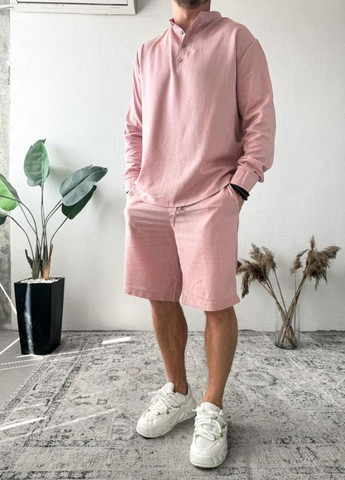 Комплект сорочка шорти чоловіча бавовна стиль літо тонка тканина No Brand (330750260)