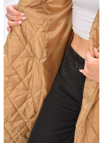 Темно-бежева демісезонна куртка жіноча демісезонна темно-бежевого кольору Let's Shop