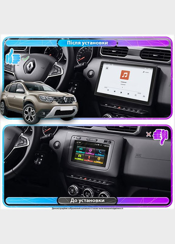 Штатна магнітола 10" для Renault Duster II 2020-н.в. 4/64 QLED CarPlay 4G Wi-Fi GPS 360 Prime 5 шт. Lesko (336205790)