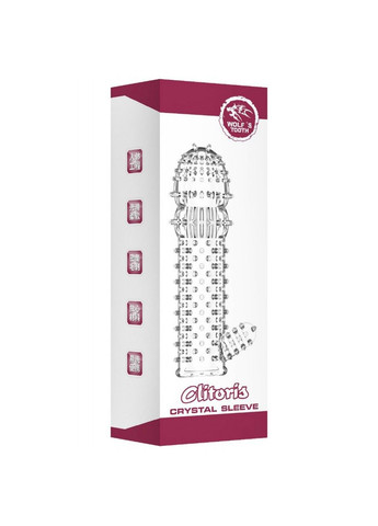 Многоразовая насадка на пенис с шипами и стимулятором клитора We Love (284279420)