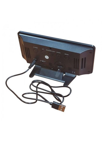 Зеркальные электронные LED-часы 52865 Хамелеон с будильником и термометром – стильный гаджет для дома и офиса No Brand (335877547)