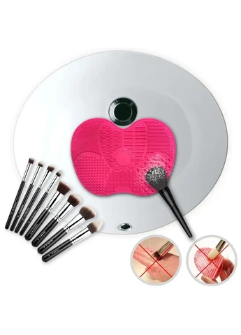 Килимок для миття косметичних пензликів Brush Spa | Силіконовий килимок для очищення пензлів Domotec (387412714)