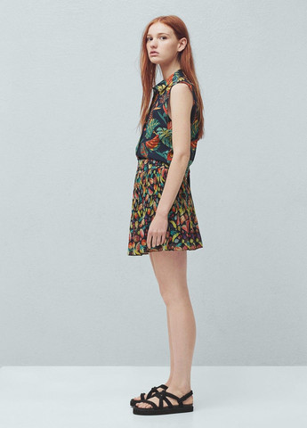 Темно-синяя юбка Mango