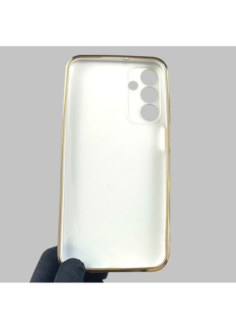 Чехол для Galaxy A15 (SM-A155M) женский с золотой окантовкой с защитой камеры на самсунг а15 белый Samsung (366018785)