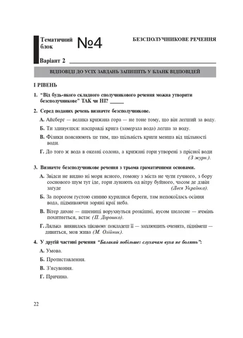 Рідна мова. Тематичний тестовий зошит. 9 клас Видавництво "Навчальна Книга-Богдан" (370107049)