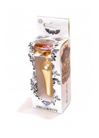 Анальна пробка з рожевим каменем Plug-Jewellery Gold BUTT PLUG-Rose Boss Series (372151113)