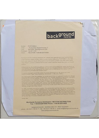 Виниловая Пластинка Portable – Futuristic Experiments #005 (LP2, Album, Test Press, Vinyl) () No Brand (369739305)