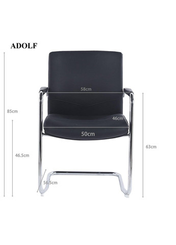 Стул ADOLF черный/хром Intarsio (365461465)