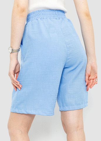 Шорты женские свободного кроя ткань лен, цвет джинс, Ager (288751168)