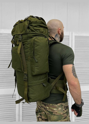 Рюкзак тактичний великий військовий туристичний зелений олива No Brand (299461020)