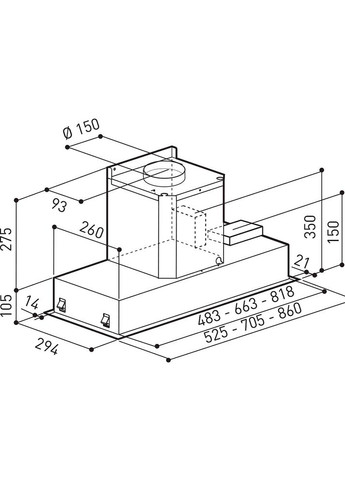 Витяжка CHCTS7X Freggia (323124938)