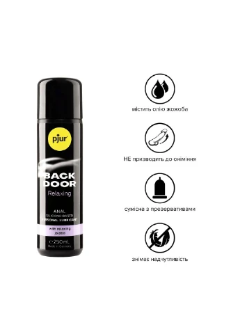 Анальне мастило Рjur backdoor anal Relaxing jojoba silicone 250 мл 12549 Pjur (392054671)