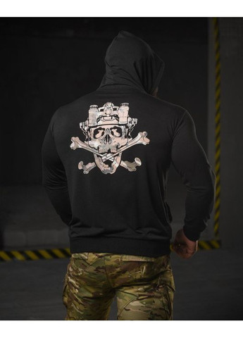 Тактичне чоловіче худі Череп чорне No Brand (361151601)