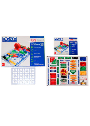 Конструктор электронный D70707 (REW-K002) 320 СХЕМ, в коробке (6976706850086) DOKA (302966012)