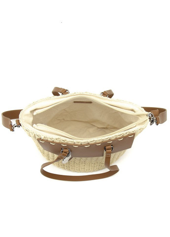 Сумка містка жіноча плетений літній шоппер бежевий Italy RoyalBag F-IT-2101B (331532800)