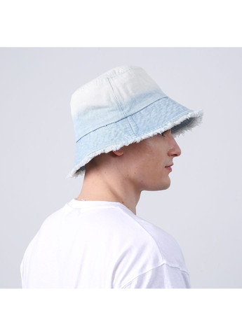 Панама чоловіча одностороння джинс біло-блакитна АВІЛА 766-273 LuckyLOOK 766-273М (326970761)