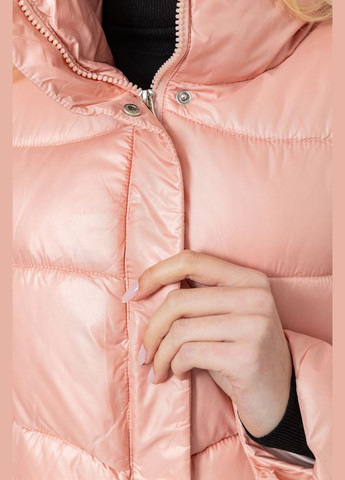 Светло-розовая демисезонная куртка женская демисезонная отднотонная, цвет светло-розовый, Ager