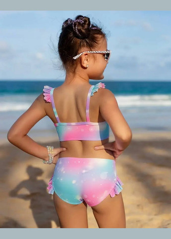 Розовый летний купальник для девочки слитный No Brand Купальник