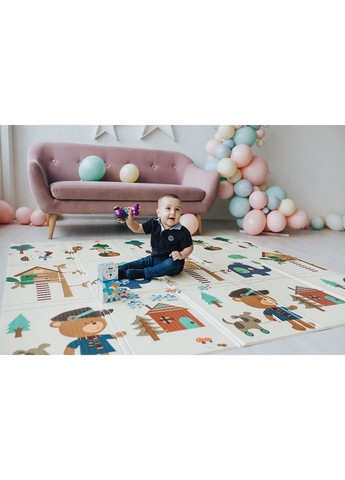 Дитячий двосторонній складний килимок 180х150 см Poppet Лісові мешканці та Добрі сусіди (2036013) No Brand (299666723)