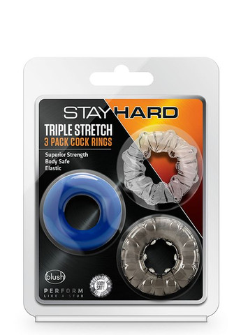 Набор эрекционных колец STAY HARD TRIPLE STRETCH Blush (297396457)