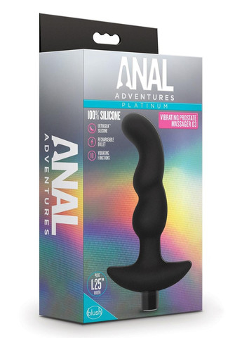 Массажер простаты Anal Adventures Platinum Silicone Vibrating Blush (297131170)