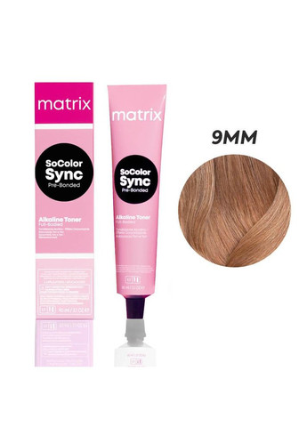 Безаммиачный тонер для волос на кислотной основе SoColor Sync PreBonded 9MM очень светлый блондин Matrix (292736827)