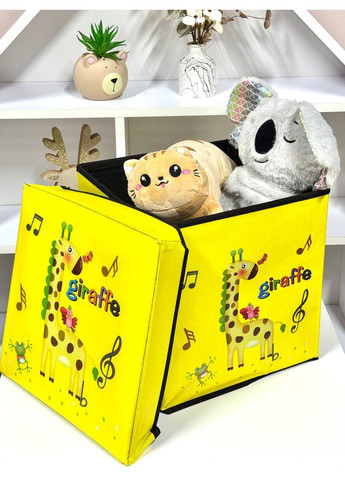 Кошик - пуф для зберігання іграшок R89687 жовтий кошик Жирафка Fun Game (355794548)