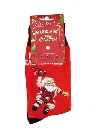 Красные носки мужские рождественские и новогодние теплые 39-42 auravia (арт9295) новогодние (368999657)