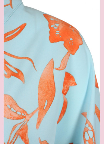 Голубое повседневный платье голубое в цветы (ll226611969) LadyLike