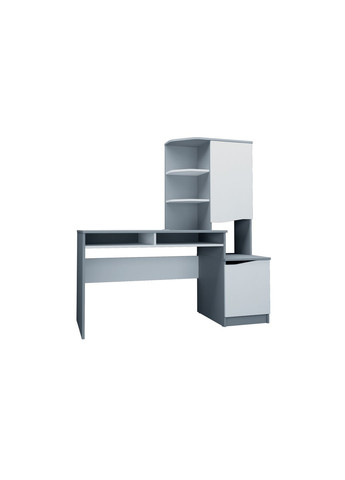 Компьютерный стол Gaston Белая Аляска / Графит правый Intarsio (372178460)