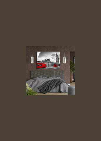 Картина Красный автобус возле биг-бена 30x40 см (P0504) Malevich Store (333339161)