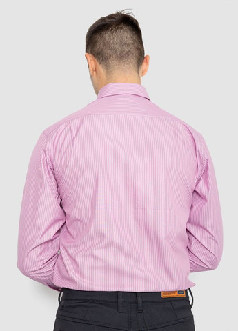 Сиреневая классическая рубашка в полоску No Brand