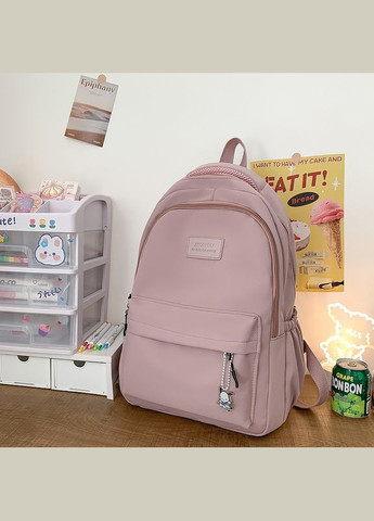 Рюкзак 633227 Pink 20-35L з брелоком підлітковий рожевий 10 шт. Lesko (352012822)
