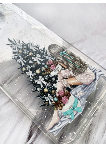 Чохол з потовщеними кутами на Xiaomi Redmi 12C:: Дівчина біля ялинки (новорічний принт 139) Creative (362963253)