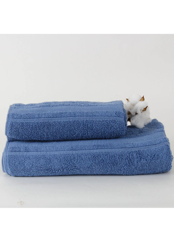 Бавовняний рушник 50*90 см, 550 г/м2 Fancy від тм Світло-синій ТЕП однотонний блакитний