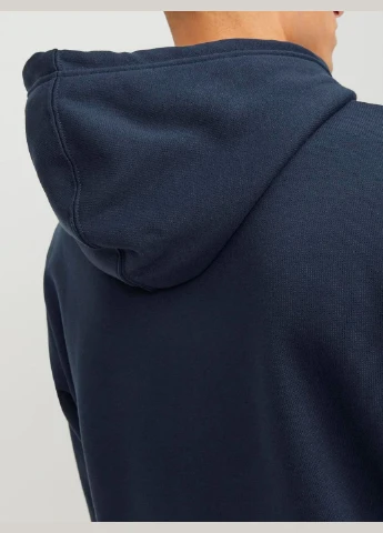 Худі фліс,темно-синій з принтом,JACK&JONES Jack & Jones (301013466)