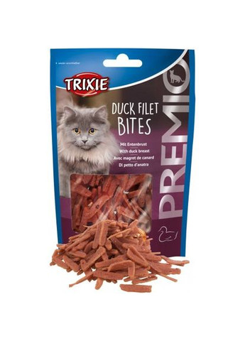 Ласощі Premio Duck Filet Bites для котів сушене філе качки 50 г Trixie (362583814)