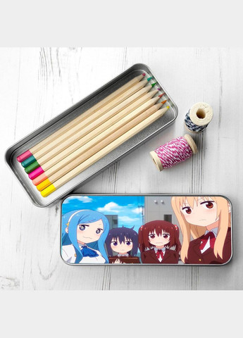 Органайзер для канцелярских принадлежностей металлический, кейс для мелочей Аниме Дволикая сестренка Умару #002 7*18 см Silver No Brand (309154942)