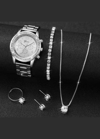 Часы серебристые женские с бижутерией China (345751019)