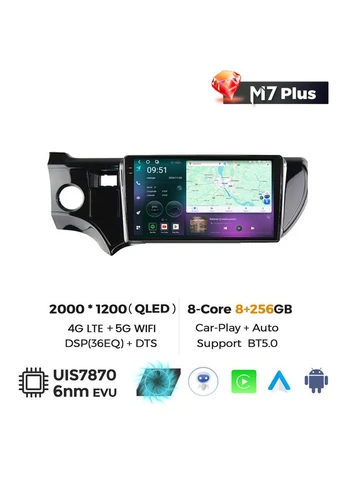 Штатна магнітола M7 Plus Toyota Prius C (2011-2017) M7 Plus 8Gb+256Gb CarPlay QleD Mekede (384277150)