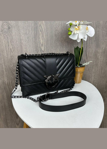 Модная женская сумочка клатч Пинко стеганная, минисумка в стиле Pinko черная No Brand (334729962)