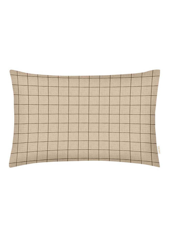 Двоспальна постіль з простирадлом на гумці BEIGE GEOMETRY CS2 180х220 см Cosas (307475080)