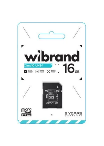 Карта памяти 16GB microSD class 10 UHS-I (WICDHU1/16GB-A) Wibrand (397320871)