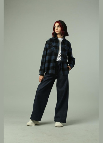 Синий демисезонный комплект (рубашка, джинсы) с рубашкой, брючный IRmAS оверсайз