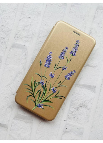 Чехол-книжка с рисунком для Samsung Galaxy A24 Золотой:: Веточки лаванды (принт 266) Creative (360709841)