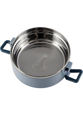 Ланч-бокс Snack 1700мл двухуровневый, пластик и нержавеющая сталь, синий Kamille (372172006)