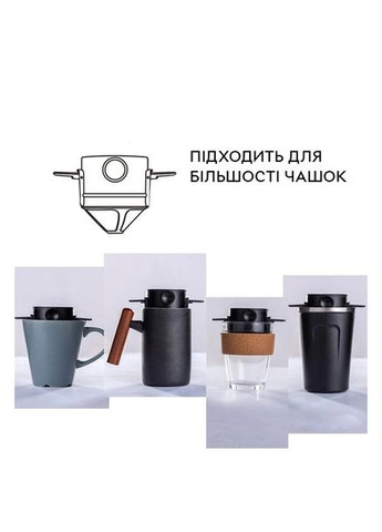 Пуровер/воронка/фильтр для ручной заварки кофе многоразовый Coffee Maker, Brown Semi (334891485)