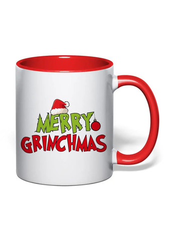 Чашка з печаткою "Merry Grinchmas" 330 мл ( ) (35820) No Brand (373297272)