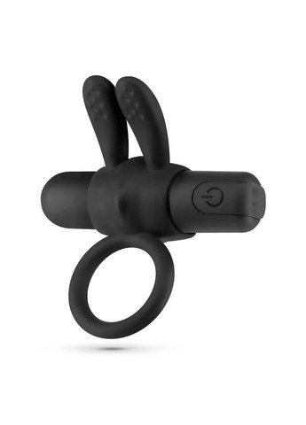 Вибро-эрекционное кольцо с клиторальной стимуляцией Wonka черное, 7.8 см Crushious (297131137)